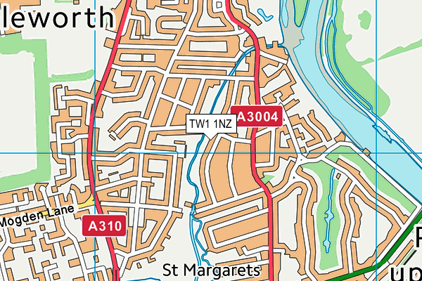 TW1 1NZ map - OS VectorMap District (Ordnance Survey) TW1 1NZ map - OS VectorMap District (Ordnance Survey)