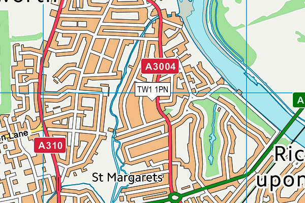 TW1 1PN map - OS VectorMap District (Ordnance Survey) TW1 1PN map - OS VectorMap District (Ordnance Survey)