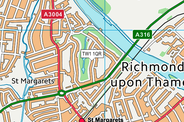 TW1 1QR map - OS VectorMap District (Ordnance Survey) TW1 1QR map - OS VectorMap District (Ordnance Survey)