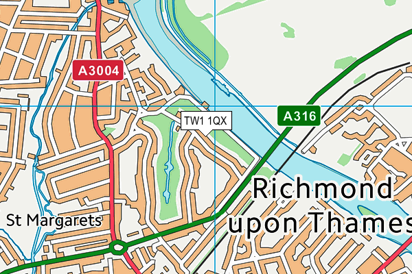 TW1 1QX map - OS VectorMap District (Ordnance Survey) TW1 1QX map - OS VectorMap District (Ordnance Survey)