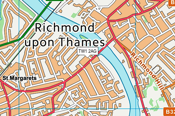 TW1 2AG map - OS VectorMap District (Ordnance Survey) TW1 2AG map - OS VectorMap District (Ordnance Survey)