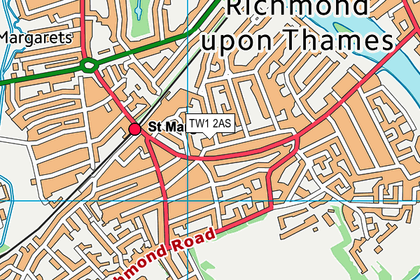 TW1 2AS map - OS VectorMap District (Ordnance Survey) TW1 2AS map - OS VectorMap District (Ordnance Survey)