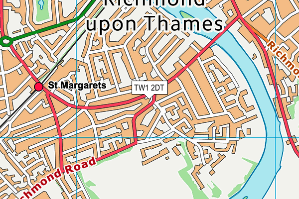 TW1 2DT map - OS VectorMap District (Ordnance Survey) TW1 2DT map - OS VectorMap District (Ordnance Survey)