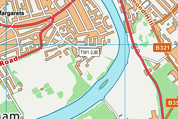 TW1 2JB map - OS VectorMap District (Ordnance Survey) TW1 2JB map - OS VectorMap District (Ordnance Survey)