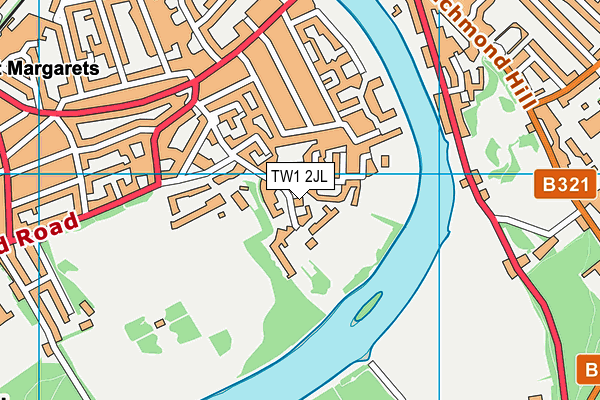 TW1 2JL map - OS VectorMap District (Ordnance Survey) TW1 2JL map - OS VectorMap District (Ordnance Survey)