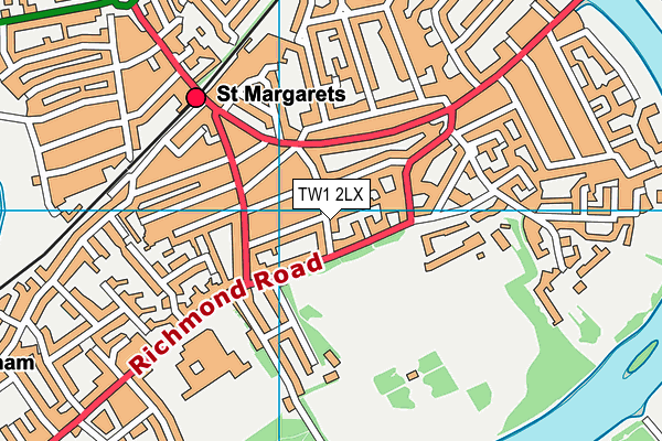 TW1 2LX map - OS VectorMap District (Ordnance Survey) TW1 2LX map - OS VectorMap District (Ordnance Survey)