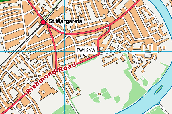TW1 2NW map - OS VectorMap District (Ordnance Survey) TW1 2NW map - OS VectorMap District (Ordnance Survey)