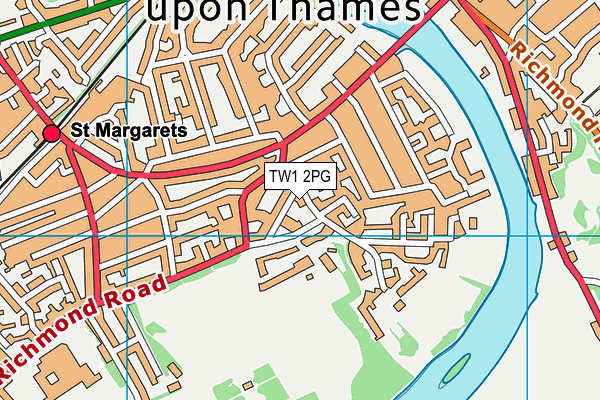 TW1 2PG map - OS VectorMap District (Ordnance Survey) TW1 2PG map - OS VectorMap District (Ordnance Survey)