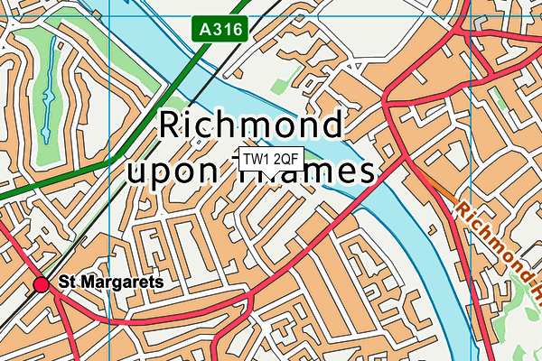 TW1 2QF map - OS VectorMap District (Ordnance Survey) TW1 2QF map - OS VectorMap District (Ordnance Survey)