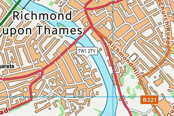TW1 2TY map - OS VectorMap District (Ordnance Survey) TW1 2TY map - OS VectorMap District (Ordnance Survey)