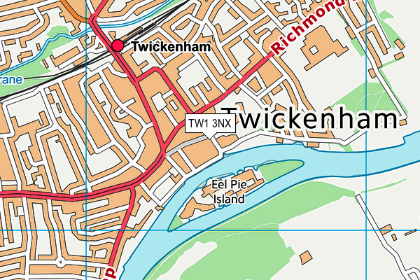 TW1 3NX map - OS VectorMap District (Ordnance Survey) TW1 3NX map - OS VectorMap District (Ordnance Survey)