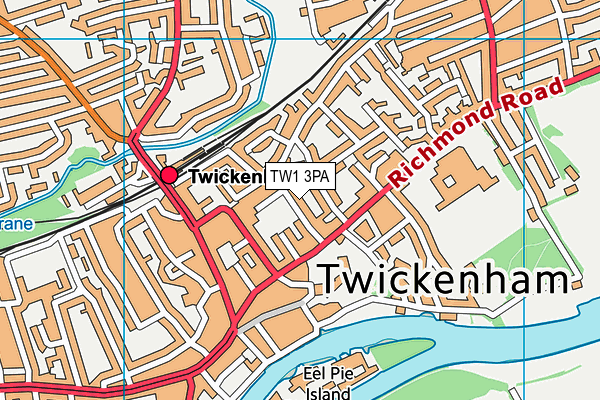 TW1 3PA map - OS VectorMap District (Ordnance Survey) TW1 3PA map - OS VectorMap District (Ordnance Survey)