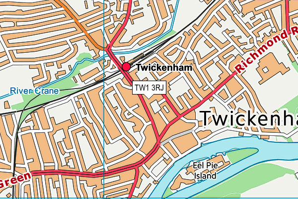 TW1 3RJ map - OS VectorMap District (Ordnance Survey) TW1 3RJ map - OS VectorMap District (Ordnance Survey)
