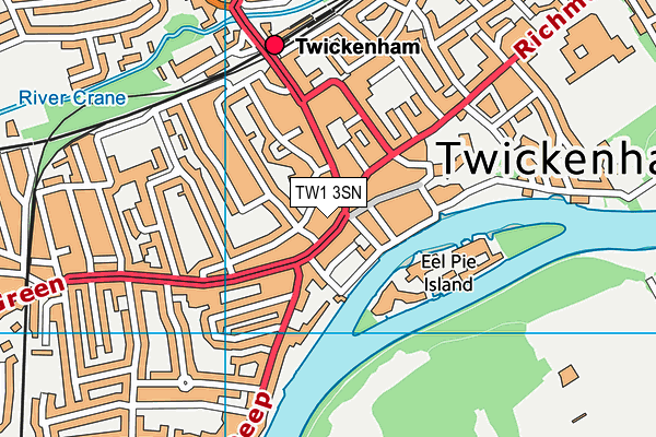 TW1 3SN map - OS VectorMap District (Ordnance Survey) TW1 3SN map - OS VectorMap District (Ordnance Survey)