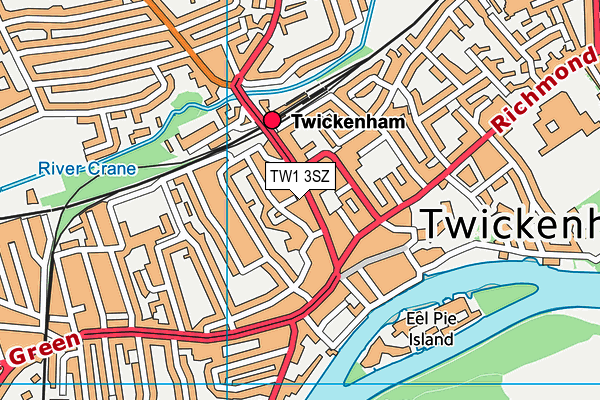 TW1 3SZ map - OS VectorMap District (Ordnance Survey) TW1 3SZ map - OS VectorMap District (Ordnance Survey)