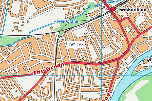 TW1 4HX map - OS VectorMap District (Ordnance Survey) TW1 4HX map - OS VectorMap District (Ordnance Survey)