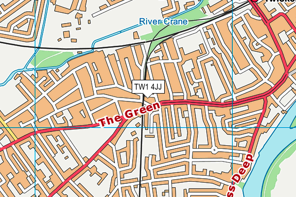 TW1 4JJ map - OS VectorMap District (Ordnance Survey) TW1 4JJ map - OS VectorMap District (Ordnance Survey)