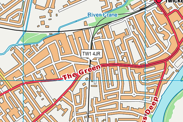 TW1 4JR map - OS VectorMap District (Ordnance Survey) TW1 4JR map - OS VectorMap District (Ordnance Survey)