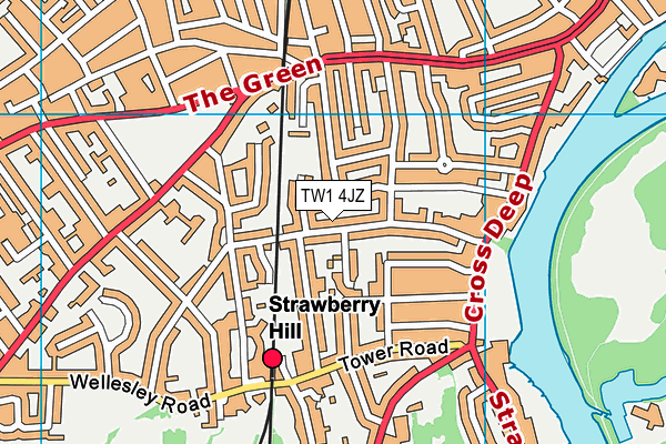 TW1 4JZ map - OS VectorMap District (Ordnance Survey) TW1 4JZ map - OS VectorMap District (Ordnance Survey)