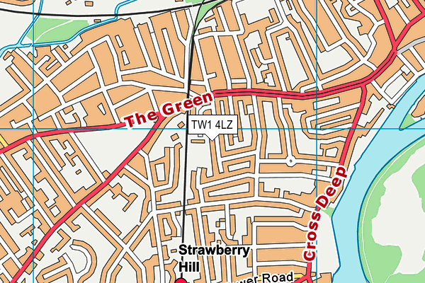 TW1 4LZ map - OS VectorMap District (Ordnance Survey) TW1 4LZ map - OS VectorMap District (Ordnance Survey)