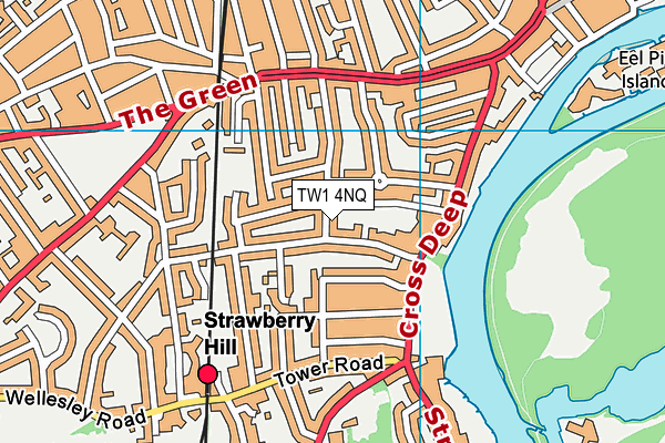 TW1 4NQ map - OS VectorMap District (Ordnance Survey)