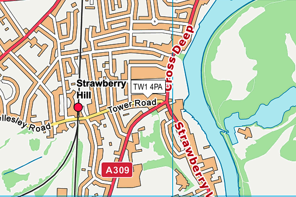 TW1 4PA map - OS VectorMap District (Ordnance Survey) TW1 4PA map - OS VectorMap District (Ordnance Survey)