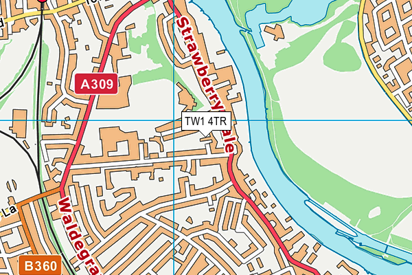 TW1 4TR map - OS VectorMap District (Ordnance Survey) TW1 4TR map - OS VectorMap District (Ordnance Survey)
