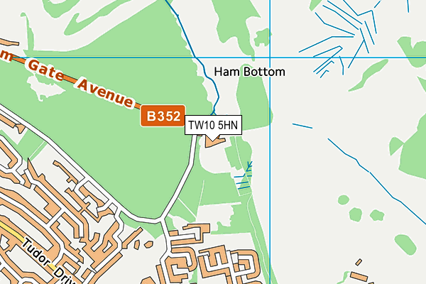 TW10 5HN map - OS VectorMap District (Ordnance Survey) TW10 5HN map - OS VectorMap District (Ordnance Survey)