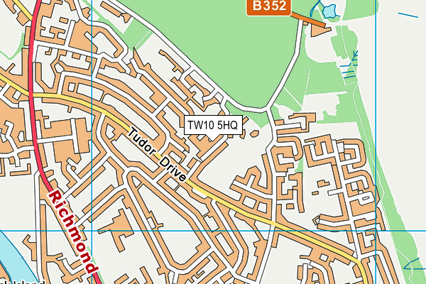 TW10 5HQ map - OS VectorMap District (Ordnance Survey) TW10 5HQ map - OS VectorMap District (Ordnance Survey)