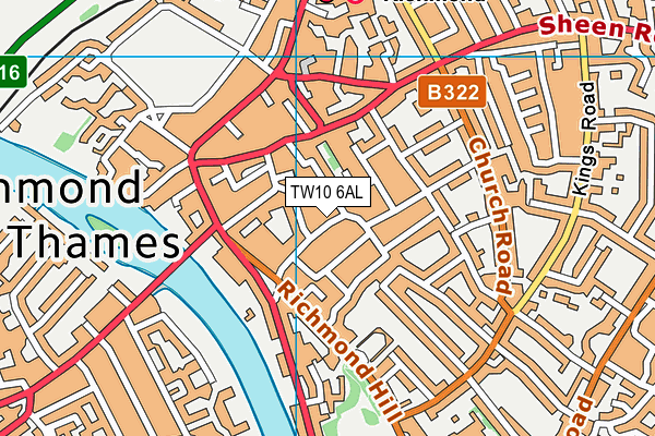 TW10 6AL map - OS VectorMap District (Ordnance Survey) TW10 6AL map - OS VectorMap District (Ordnance Survey)
