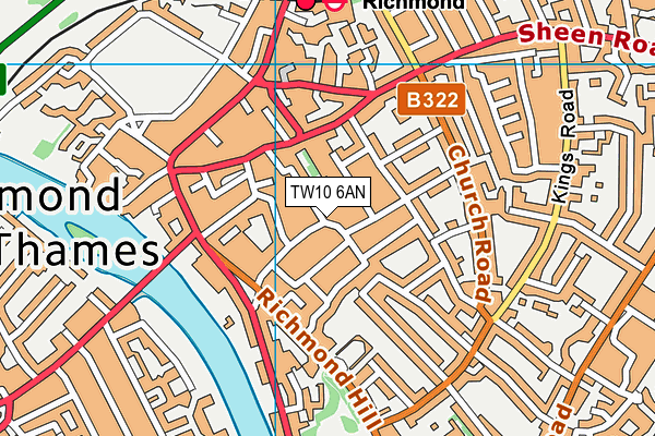 TW10 6AN map - OS VectorMap District (Ordnance Survey) TW10 6AN map - OS VectorMap District (Ordnance Survey)