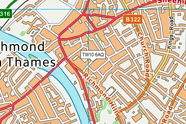 TW10 6AQ map - OS VectorMap District (Ordnance Survey) TW10 6AQ map - OS VectorMap District (Ordnance Survey)