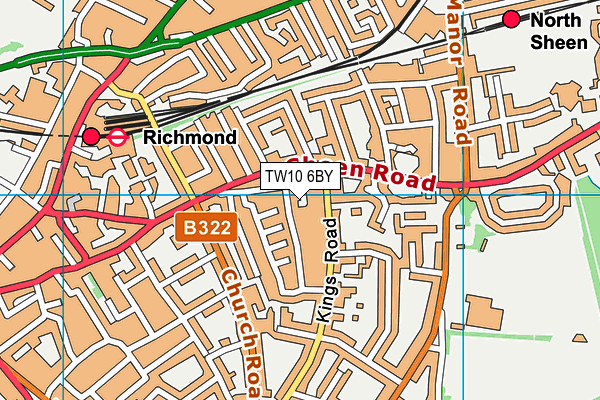 TW10 6BY map - OS VectorMap District (Ordnance Survey) TW10 6BY map - OS VectorMap District (Ordnance Survey)