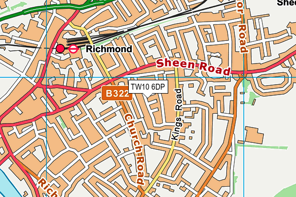 TW10 6DP map - OS VectorMap District (Ordnance Survey) TW10 6DP map - OS VectorMap District (Ordnance Survey)