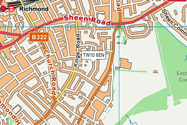 TW10 6EN map - OS VectorMap District (Ordnance Survey) TW10 6EN map - OS VectorMap District (Ordnance Survey)