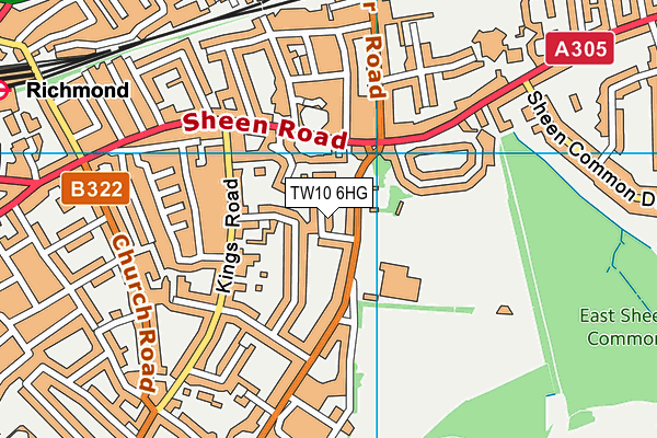 TW10 6HG map - OS VectorMap District (Ordnance Survey)