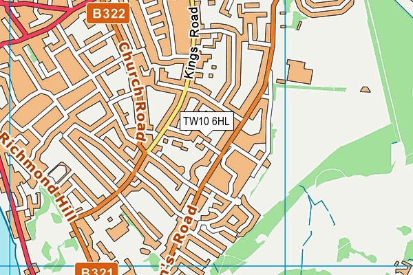 TW10 6HL map - OS VectorMap District (Ordnance Survey) TW10 6HL map - OS VectorMap District (Ordnance Survey)