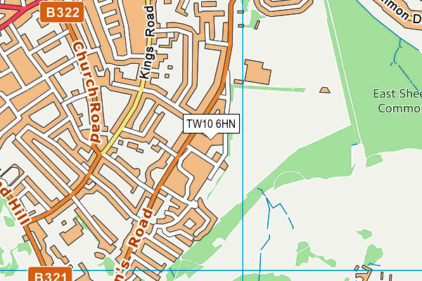 TW10 6HN map - OS VectorMap District (Ordnance Survey)