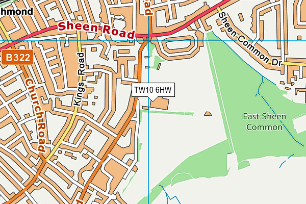 TW10 6HW map - OS VectorMap District (Ordnance Survey)