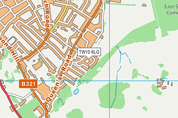 TW10 6LG map - OS VectorMap District (Ordnance Survey) TW10 6LG map - OS VectorMap District (Ordnance Survey)