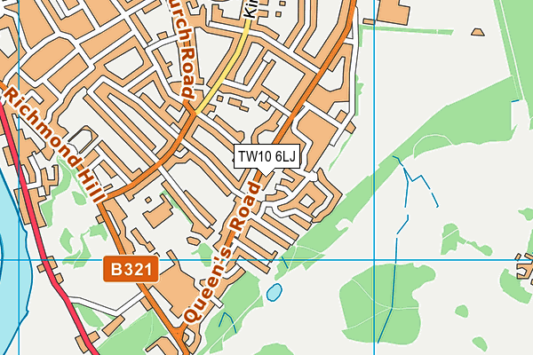 TW10 6LJ map - OS VectorMap District (Ordnance Survey) TW10 6LJ map - OS VectorMap District (Ordnance Survey)
