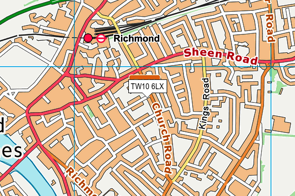 TW10 6LX map - OS VectorMap District (Ordnance Survey)