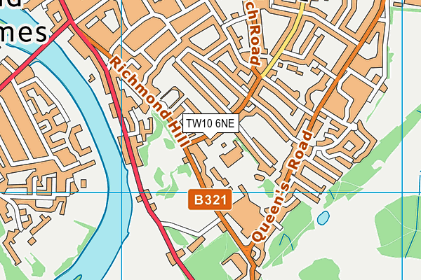 TW10 6NE map - OS VectorMap District (Ordnance Survey) TW10 6NE map - OS VectorMap District (Ordnance Survey)