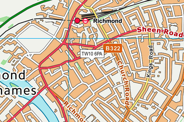 TW10 6PA map - OS VectorMap District (Ordnance Survey) TW10 6PA map - OS VectorMap District (Ordnance Survey)