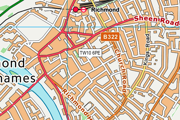 TW10 6PE map - OS VectorMap District (Ordnance Survey) TW10 6PE map - OS VectorMap District (Ordnance Survey)