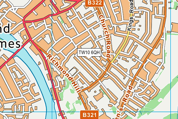 TW10 6QH map - OS VectorMap District (Ordnance Survey) TW10 6QH map - OS VectorMap District (Ordnance Survey)