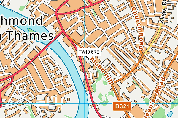 TW10 6RE map - OS VectorMap District (Ordnance Survey) TW10 6RE map - OS VectorMap District (Ordnance Survey)