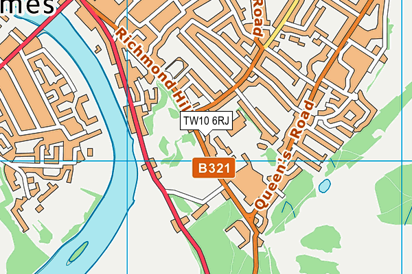TW10 6RJ map - OS VectorMap District (Ordnance Survey) TW10 6RJ map - OS VectorMap District (Ordnance Survey)