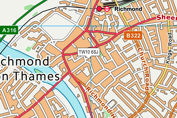 TW10 6SJ map - OS VectorMap District (Ordnance Survey) TW10 6SJ map - OS VectorMap District (Ordnance Survey)