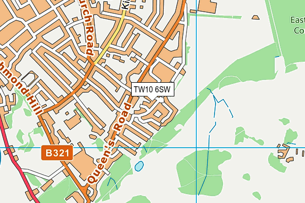 TW10 6SW map - OS VectorMap District (Ordnance Survey) TW10 6SW map - OS VectorMap District (Ordnance Survey)